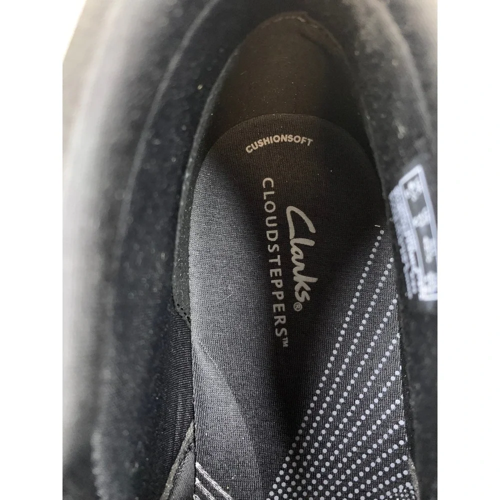 Clarks Cloudsteppers Breeze Clover Black Ankle Boots Women's 11 Comfort Shoes